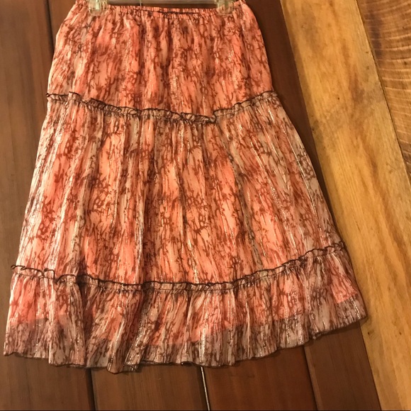 Silk Boho chic midi skirt - Picture 4 of 7